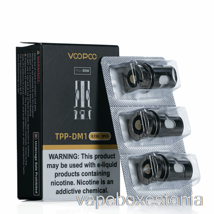 Vape Box Estonia Voopoo Tpp Asenduspoolid 0,15ohm Tpp-dm1 Mesh Coils